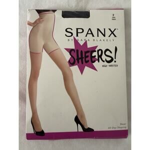 SPANX SzF Very Black invisible Luxe Leg Sheers Style 20025R NWT Tights Shaping